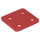 GB drukplaat zonder sleuf 70x70x5mm - rood per 48 stuks (34705.B048)