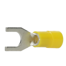 Cimco geïsoleerde vorkkabelschoen recht geel 4-6mm2 - gat M10 per 100 stuks (180168)