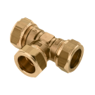 Bonfix t-koppeling messing knelfitting 22mm x 22mm x 22mm (82502)