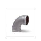 Wavin Wafix PVC bocht 88° mof-mof manchet SN8 110mm - grijs (1111211009)