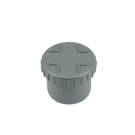 Wavin PVC eindstuk met schroefdeksel lijm 90mm - grijs (3105109001)