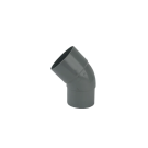Wavin PVC bocht 45° HWA mof-verjongd spie lijm 100mm - grijs (4011310004)