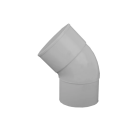Wavin PVC bocht 45° HWA mof-verjongd spie lijm 80mm - wit (4041308004)