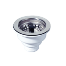 McAlpine korfplug PP met RVS korf zeef 80mm voor gootsteen 1 1/2