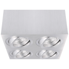 Yphix opbouwspot kantelbaar carré vierkant aluminium GU10 (50114810)