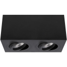 Yphix opbouwspot kantelbaar dubbel vierkant zwart GU10 (50114856)