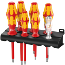 Wera schroevendraaierset 160 i/7 Kraftform plus serie 100 met eenpolige fasetester en houder - 7‑delig (05006147001)