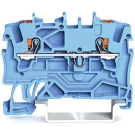 Wago rijgklem 2-draads 1.5mm met drukknop blauw per 100 stuks (2201-1204)