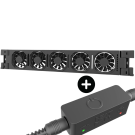 Heatfan radiator ventilator 5-voudig zwart - set 1 stuk (56073)