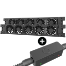 Heatfan radiator ventilator 5-voudig zwart - set 2 stuk (56080)