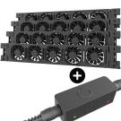 Heatfan radiator ventilator 5-voudig zwart - set 4 stuk (56103)