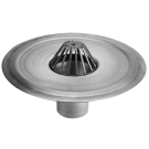 Anjo plakplaat rond 315mm dakafvoer 80mm lengte afvoer 80mm met bladvanger - aluminium (461004)