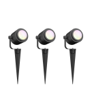 Calex Smart Outdoor grondspots RGB en CCT 24V 9W 330lm IP44 - per 3 stuks (5401001400)
