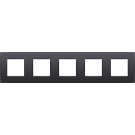 Niko afdekplaat 5-voudig 71mm centerafstand - Intense Antraciet  (133-76005)