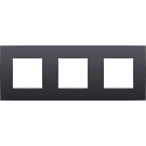 Niko afdekplaat 3-voudig 71mm centerafstand - Intense Antraciet  (133-76005)
