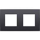 Niko afdekplaat dubbel verticaal - 71mm centerafstand - Intense Antraciet  (133-76800)