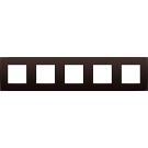 Niko afdekplaat 5-voudig 71mm centerafstand - Intense Dark Brown  (135-76005)