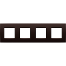 Niko afdekplaat 4 horizontaal/verticaal - 71mm centerafstand - Intense Dark Brown (135-76400)