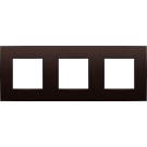 Niko afdekplaat 3 horizontaal/verticaal - 71mm centerafstand - Intense Dark Brown  (135-76700)