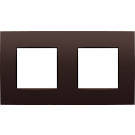 Niko afdekplaat dubbel verticaal - 71mm centerafstand - Intense Dark Brown  (135-76800)