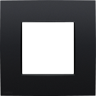 Niko afdekplaat 1-voudig - Intense Matt Black (136-76100)