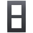 Niko afdekplaat dubbel verticaal - 60mm centerafstand - Intense anthracite (133-76200)