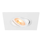 SLV inbouwspot XL GU10 10W vierkant kantelbaar zaagmaat 75mm wit (1007627)