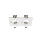 SLV inbouwspot GU10 2-voudig rechthoek kantelbaar zaagmaat 155x78mm wit (1008008)