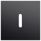 Niko Rocker afdekplaat enkelvoudig - Alu Black Brushed (224-56101)