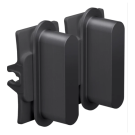 Niko Rocker schakelaar set tweevoudig - Alu Black Brushed (224-56002)