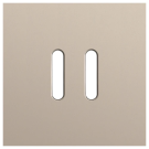 Niko Rocker afdekplaat enkelvoudig dubbel - Steel Champagne Coated (166-56102)