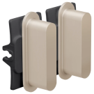 Niko Rocker schakelaar tweevoudig - Steel Champagne Coated (166-56002)