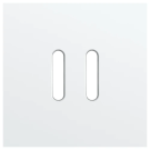 Niko Rocker afdekplaat enkelvoudig dubbel - Steel White Coated (154-56102)