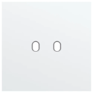 Niko Toggle afdekplaat enkelvoudig dubbel - Steel White Coated (154-57102)