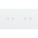 Niko Toggle afdekplaat tweevoudig horizontaal 71mm - Steel White Coated (154-57802)