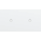 Niko Toggle afdekplaat tweevoudig horizontaal 71mm - Steel White Coated (154-57801)