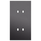 Niko Toggle afdekplaat tweevoudig verticaal 71mm - Alu Black Brushed (224-57852)