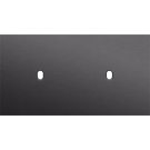 Niko Toggle afdekplaat tweevoudig horizontaal 71mm - Alu Black Brushed (224-57801)