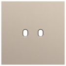 Niko Toggle afdekplaat enkelvoudig dubbel - Steel Champagne Coated (166-57102)