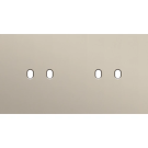 Niko Toggle afdekplaat tweevoudig horizontaal 71mm - Steel Champagne Coated (166-57802)