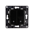 Shelly Wall Switch 2 - schakelaar (pulsdrukker) 2-voudig voor Shelly actoren - zwart (S-WS2B)