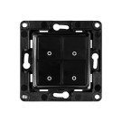 Shelly Wall Switch 4 - schakelaar (pulsdrukker) 4-voudig voor Shelly actoren - zwart (S-WS4B)