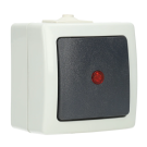 Kopp NAUTIC controleschakelaar IP44 - grijs (566656002)