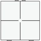Niko bedieningstoets 4-voudig - Home Control wit (101-51004)