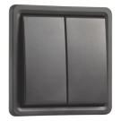 Niko Hydro waterdichte wissel/wisselschakelaar met schroefklemmen - zwart (761-32600)