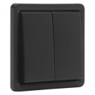 Niko Hydro waterdicht tweevoudige impulsdrukker (NO of NG) 10A 250V met insteekklemmen (zonder opbouwbehuizing) - zwart (761-35005)