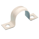 JMV zadel hele beugel 25mm gelakt staal - wit - per 150 stuks (100011)