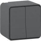Schneider-Merten serieschakelaar opbouw IP55 - Mureva Styl mat grijs (MUR35022)