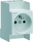Hager Berker stopcontact met penaarde voor DIN-rail montage (SNS216)