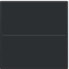 Niko afwerkingsset voor draadloze schakelaar met 2 toetsen - Pure Steel Black (161-00001)